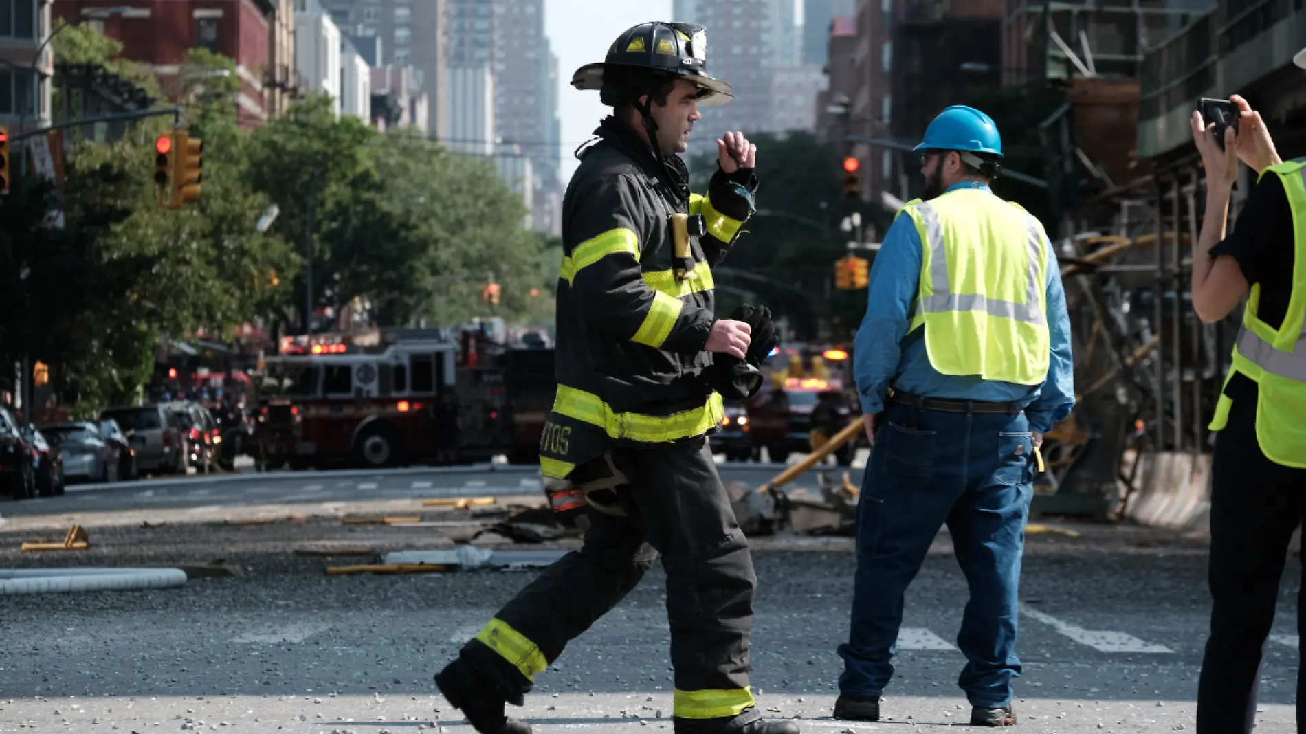 Grúa colapsa en Nueva York 